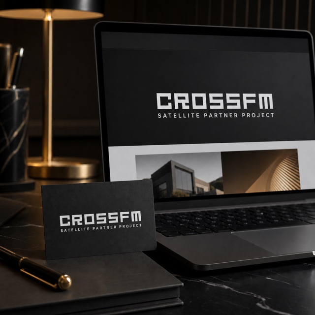 CROSS FM公式ロゴを用いた名刺とWebサイト
